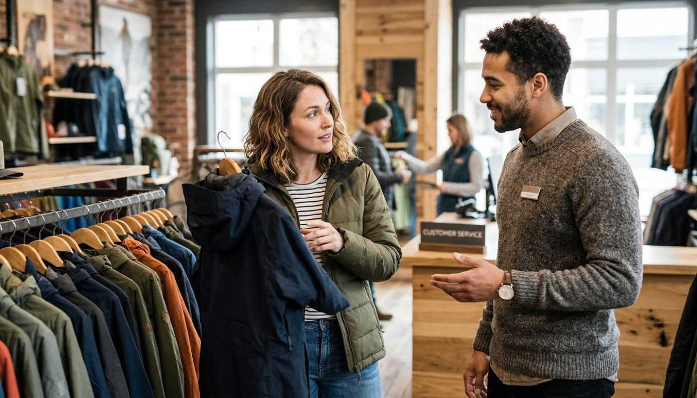 Un achat, mille questions : secrets d’un service client expert dans la vente de vestes